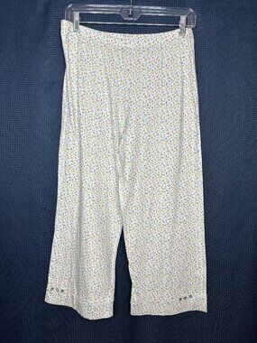 Sundance Ditzy Floral Capri Pajama Pants, Small Cottage Boho Nature Soft